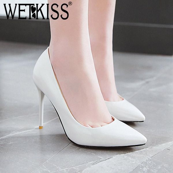 dress shoes wetkiss patent pu pumps women pointed toe footwear shallow female office thin high heels woman spring 2021 white, Black
dress shoes wetkiss patent pu pumps women pointed toe footwear shallow female office thin high heels woman spring 2021 white, Black