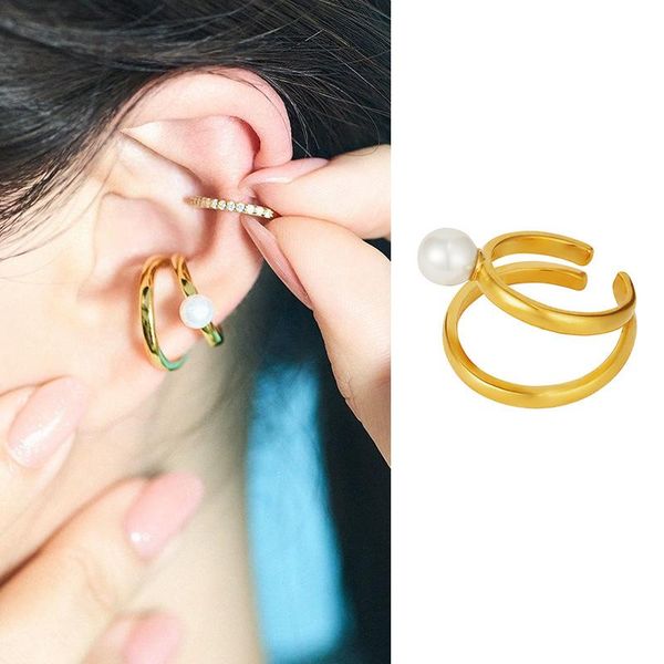 stud pearl earclip no ear hole small hanging retro earbone clip female fashion earrings simple summer, Golden;silver
stud pearl earclip no ear hole small hanging retro earbone clip female fashion earrings simple summer, Golden;silver