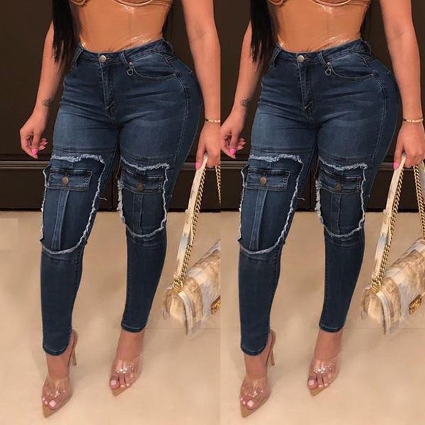 woman jeans high waist elastic button zipper pocket splice casual denim slim tight pants spodnie damskie z wysokim stanem#g2 women's, Blue
woman jeans high waist elastic button zipper pocket splice casual denim slim tight pants spodnie damskie z wysokim stanem#g2 women's, Blue