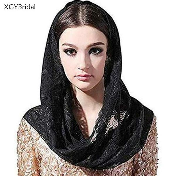bridal veils balck ivory lace muslim veil scarf mantilla - catholic church head covering latin mass female ladies, Black
bridal veils balck ivory lace muslim veil scarf mantilla - catholic church head covering latin mass female ladies, Black