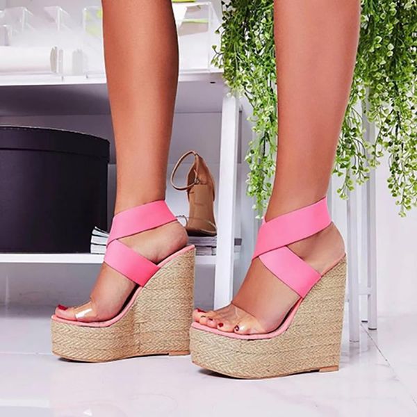 women's gladiator strappy open toe platform comfortable high heels wedge sandals shoes super 16 cm pumps, Black
women's gladiator strappy open toe platform comfortable high heels wedge sandals shoes super 16 cm pumps, Black