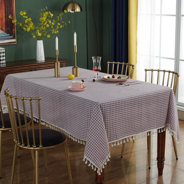 table cloth pink plaid fringed tablecloth japanese-style cotton linen small fresh decorative waterproof cover towel
table cloth pink plaid fringed tablecloth japanese-style cotton linen small fresh decorative waterproof cover towel