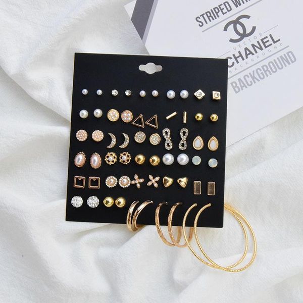 stud 30 pair/set fashion women girl simple round circle ear earring punk hip-hop love earrings brincos jewelry gift, Golden;silver
stud 30 pair/set fashion women girl simple round circle ear earring punk hip-hop love earrings brincos jewelry gift, Golden;silver