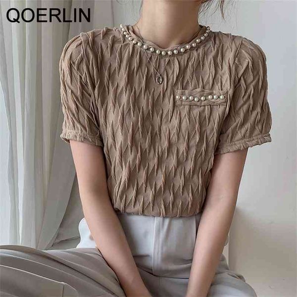 simple o neck women t-shirts chic beaded elegant girls rhombus three-dimensional summer basic ladies 210601, White
simple o neck women t-shirts chic beaded elegant girls rhombus three-dimensional summer basic ladies 210601, White