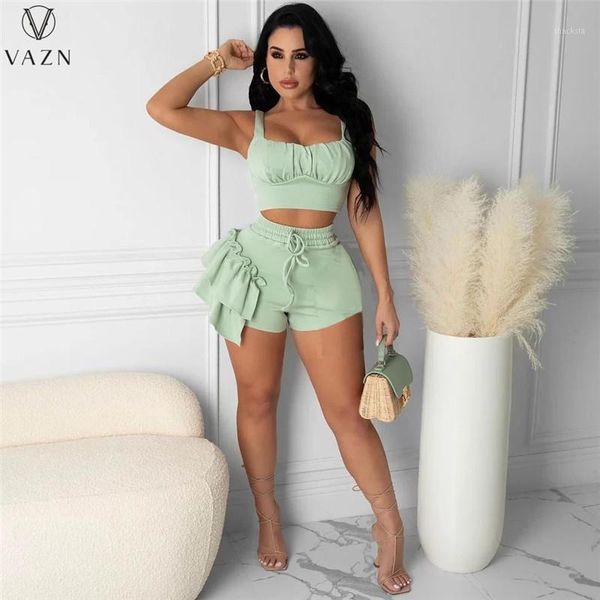 summer european and american women's nightclubs sashion pure color flounces vest shorts two sets tracksuits, Gray
summer european and american women's nightclubs sashion pure color flounces vest shorts two sets tracksuits, Gray