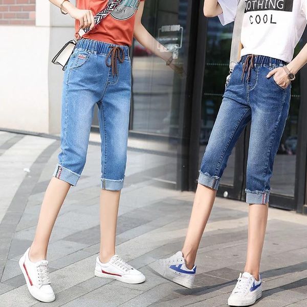 summer cuffs calf length pants female elastic waist lace up slim jeans woman high stretch skinny denim mujer blue women's
summer cuffs calf length pants female elastic waist lace up slim jeans woman high stretch skinny denim mujer blue women's