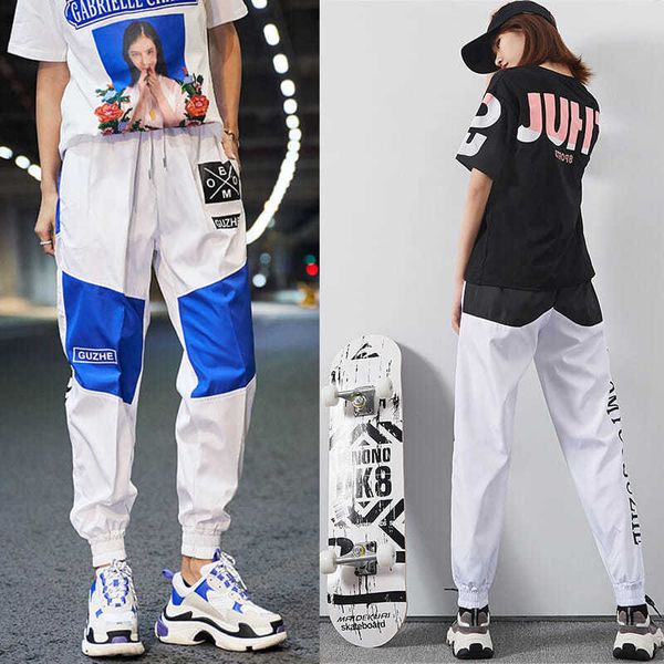 women's jeans fashion sports hip hop pants summer student ankle banded letter printing stitching drawstring sweatpants zxrk, Blue
women's jeans fashion sports hip hop pants summer student ankle banded letter printing stitching drawstring sweatpants zxrk, Blue
