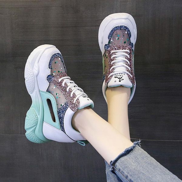 dress shoes inner increased mesh breathable color matching fashion ladies casual sports spring and autumn platform shoes., Black
dress shoes inner increased mesh breathable color matching fashion ladies casual sports spring and autumn platform shoes., Black