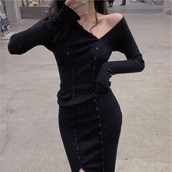 casual dresses 1886 machine design multiple wear with round neck black light mature style slim long sleeve inner knitted dress, Black;gray
casual dresses 1886 machine design multiple wear with round neck black light mature style slim long sleeve inner knitted dress, Black;gray