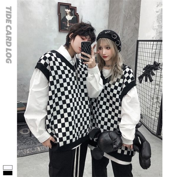 2021 tech fleeceautumn and winter sweet new black and white check sweater vest waistcoat casual korean fashion sleeveless college sweater_yw, White;black
2021 tech fleeceautumn and winter sweet new black and white check sweater vest waistcoat casual korean fashion sleeveless college sweater_yw, White;black