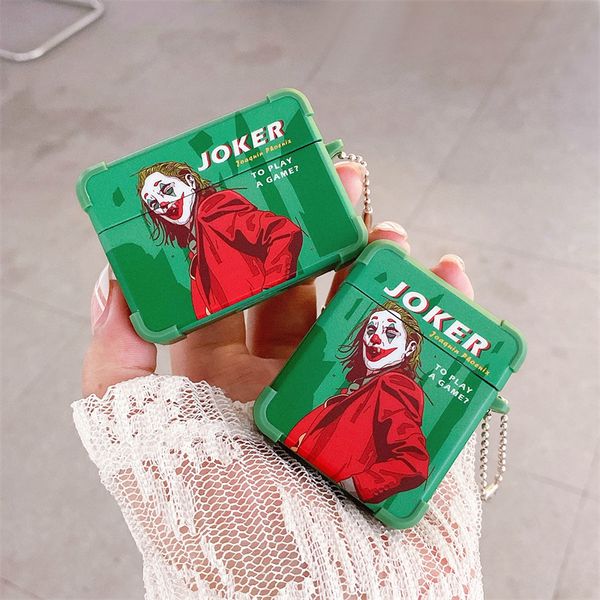 3d evil horror clown joker cartoon protection earphone cases for apple airpods 1 2 pro shockproof bluetooth headphone cover
3d evil horror clown joker cartoon protection earphone cases for apple airpods 1 2 pro shockproof bluetooth headphone cover
