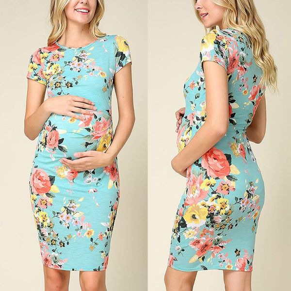 maternity dresses summer women round neck short sleeve print pregnant dress props bodycon vestidos de mujer casual robe, White
maternity dresses summer women round neck short sleeve print pregnant dress props bodycon vestidos de mujer casual robe, White