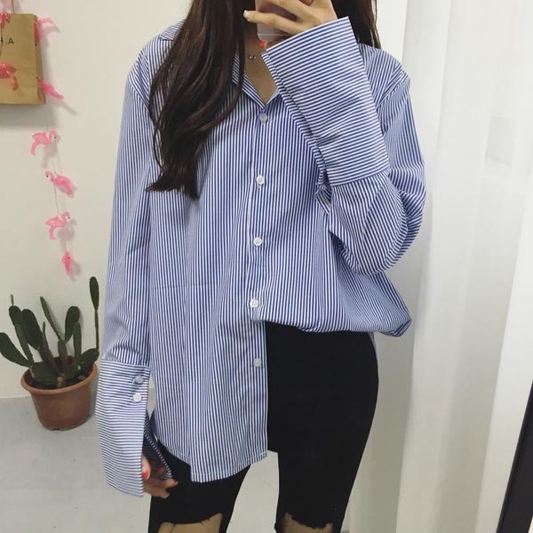 women's blouses & shirts girl kawaii retro vintage striped trumpet chic long sleeve shirt lady punk harajuku tunic for women ulzzang, White
women's blouses & shirts girl kawaii retro vintage striped trumpet chic long sleeve shirt lady punk harajuku tunic for women ulzzang, White