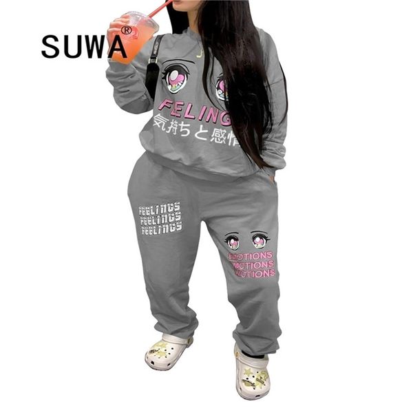 print women two-piece set loose sweatshirt and baggy sweatpants black high street jogging pants matching sets casual outfits 210525, White
print women two-piece set loose sweatshirt and baggy sweatpants black high street jogging pants matching sets casual outfits 210525, White