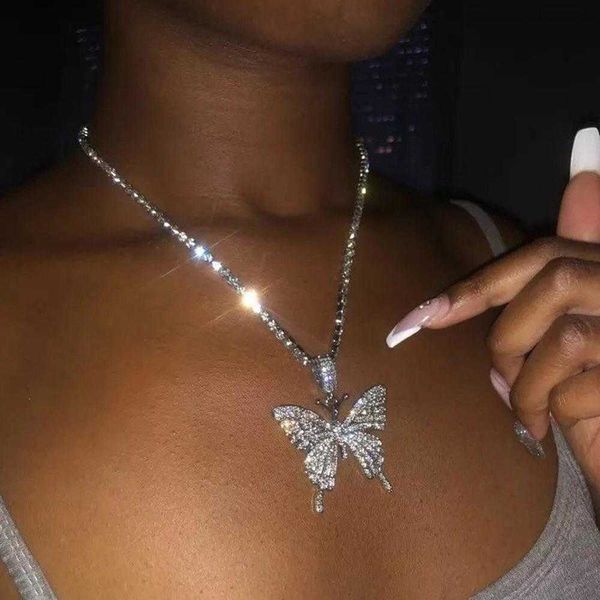 designer necklace luxury jewelry statement rhinestone charm butterfly pendant choker for women tennis chain big bling, Silver
designer necklace luxury jewelry statement rhinestone charm butterfly pendant choker for women tennis chain big bling, Silver