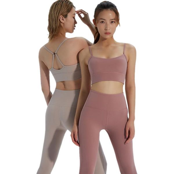 yoga outfit set women thin shoulder straps buckle design fitness shockproof sports bra & high waist leggings 2 pcs running suits
yoga outfit set women thin shoulder straps buckle design fitness shockproof sports bra & high waist leggings 2 pcs running suits