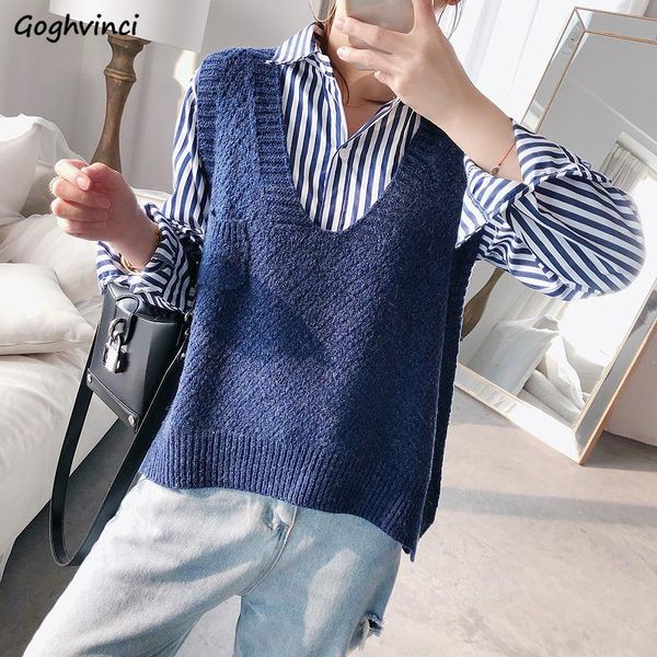 women's vests vest women knitted v-neck sleeveless pocket sweaters leisure solid simple all-match stretchy korean female loose fashion, Black;white
women's vests vest women knitted v-neck sleeveless pocket sweaters leisure solid simple all-match stretchy korean female loose fashion, Black;white
