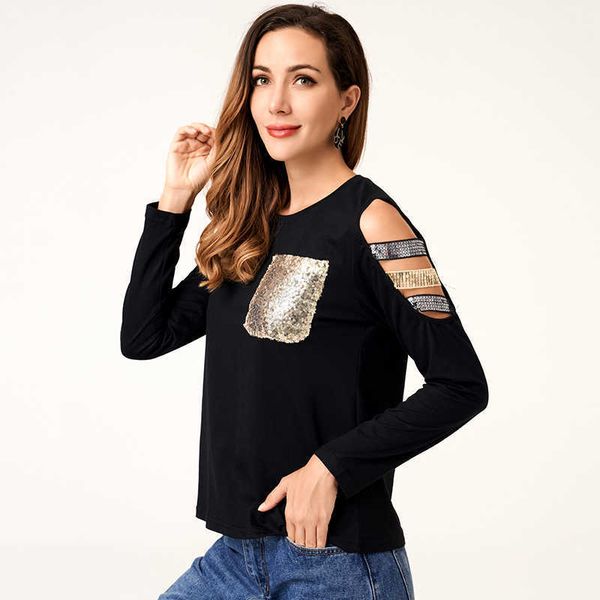 women's t-shirt mai&fun womens long sleeve t-shirt fashion sequins decoration solid color off shoulder o-neck casual oqb5, White
women's t-shirt mai&fun womens long sleeve t-shirt fashion sequins decoration solid color off shoulder o-neck casual oqb5, White