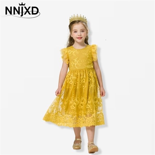 girl's dresses summer girls flower embroidery teen bridesmaid dress sweety princess costume 3-8t birthday clothes casual kids clothing, Red;yellow 
girl's dresses summer girls flower embroidery teen bridesmaid dress sweety princess costume 3-8t birthday clothes casual kids clothing, Red;yellow