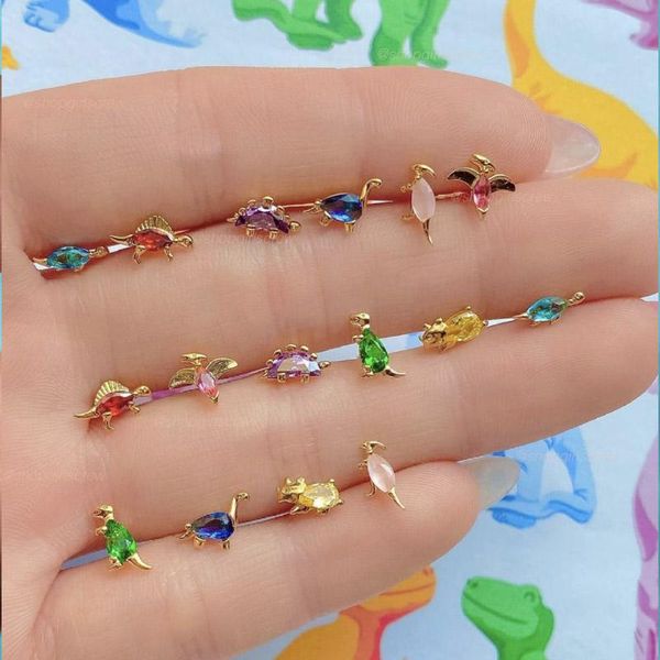stud fine little dinosaur inlaid earrings for women girl mummer simple fashion ladies accessories bff, Golden;silver
stud fine little dinosaur inlaid earrings for women girl mummer simple fashion ladies accessories bff, Golden;silver