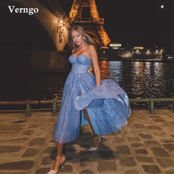 party dresses verngo sparkly blue sweetheart a line prom women tea length side slit formal gowns glitter 2021 evening dress, White;black
party dresses verngo sparkly blue sweetheart a line prom women tea length side slit formal gowns glitter 2021 evening dress, White;black
