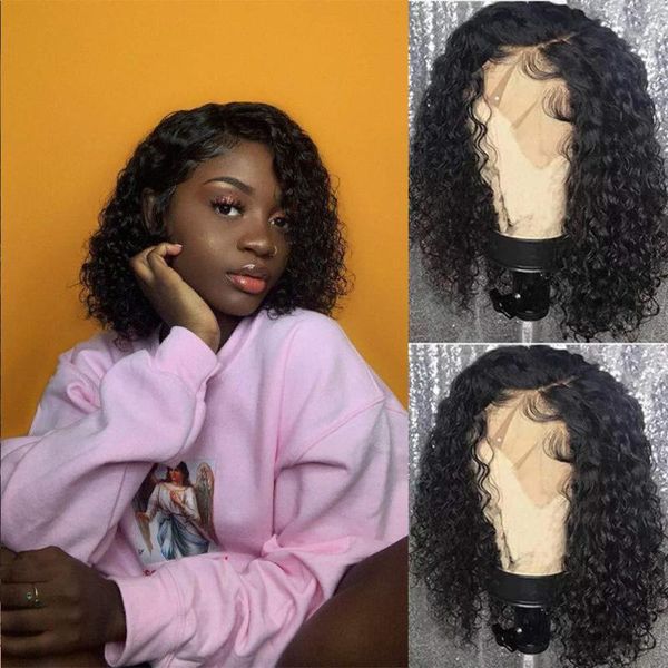 synthetic wigs marquesha 13*3 loose curly lace front wig for women short water wave, Black
synthetic wigs marquesha 13*3 loose curly lace front wig for women short water wave, Black