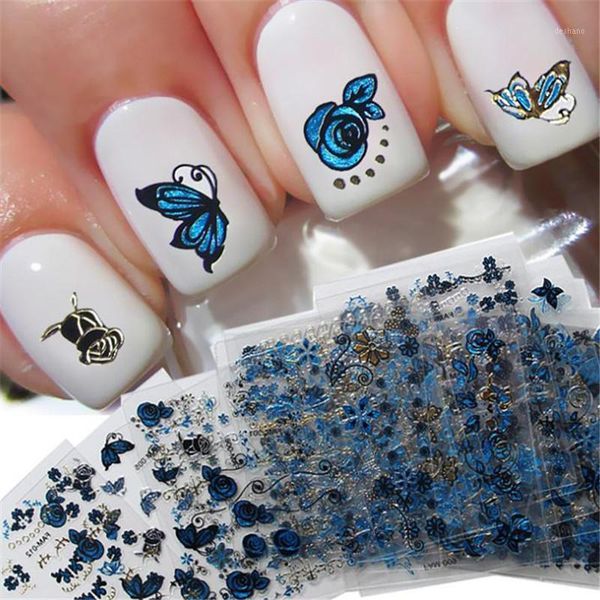 1pack 3d gorgeous blue sticker die nail stickers flower light sheet fashion decorations tool art & decals1, Black
1pack 3d gorgeous blue sticker die nail stickers flower light sheet fashion decorations tool art & decals1, Black
