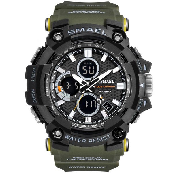 smeal 1802 shock resisitant watches sport watch dual time men clock 50m waterproof military wristwatches male durable watchband for outdoor, Slivery;brown
smeal 1802 shock resisitant watches sport watch dual time men clock 50m waterproof military wristwatches male durable watchband for outdoor, Slivery;brown
