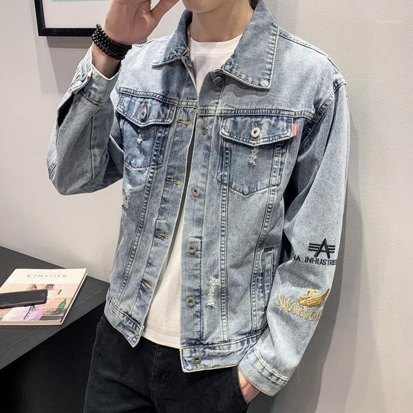 men's jackets wholesale 2021 nostalgic denim jacket slim youth ripped long sleeve multi-pocket men teenagers, Black;brown
men's jackets wholesale 2021 nostalgic denim jacket slim youth ripped long sleeve multi-pocket men teenagers, Black;brown