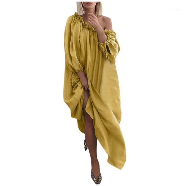 beach dress women plus size maxi daily casual off shoulder vintage loose boho autumn lazy long robe longue#27 dresses, Black;gray
beach dress women plus size maxi daily casual off shoulder vintage loose boho autumn lazy long robe longue#27 dresses, Black;gray