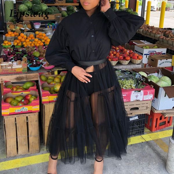 casual puff sleeve patchwork mesh sheer long dress women stand collar pleated slit party dress autumn elegant button shirt dresshigh quality, Black;gray
casual puff sleeve patchwork mesh sheer long dress women stand collar pleated slit party dress autumn elegant button shirt dresshigh quality, Black;gray