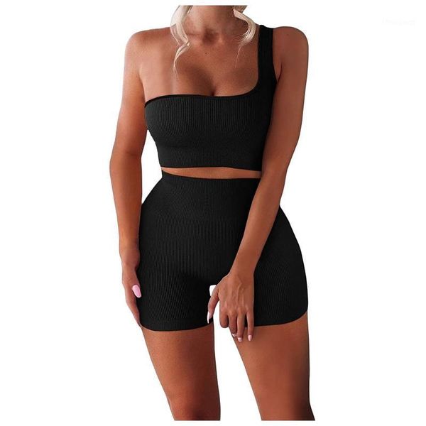 women's tracksuits 2pcs tank crop camis and shorts yoga sets fashion women two-piece one shoulder high-waisted sports workout bodycon, Gray
women's tracksuits 2pcs tank crop camis and shorts yoga sets fashion women two-piece one shoulder high-waisted sports workout bodycon, Gray