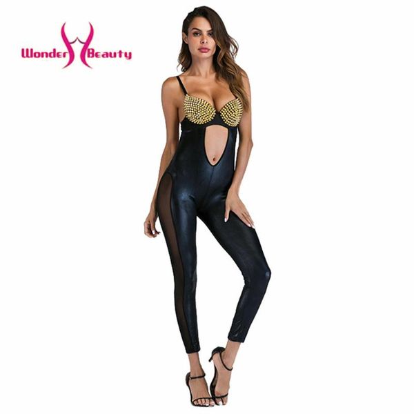 women's jumpsuits & rompers gothic rivet wetlook catsuit women sleeveless backless faux leather jumpsuit erotico club pole dance costum, Black;white
women's jumpsuits & rompers gothic rivet wetlook catsuit women sleeveless backless faux leather jumpsuit erotico club pole dance costum, Black;white
