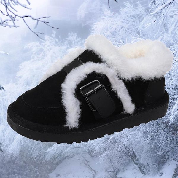 boots snow women ankle winter warm fur shoes faux wool plush australia classic style flat heel solid ladies, Black
boots snow women ankle winter warm fur shoes faux wool plush australia classic style flat heel solid ladies, Black