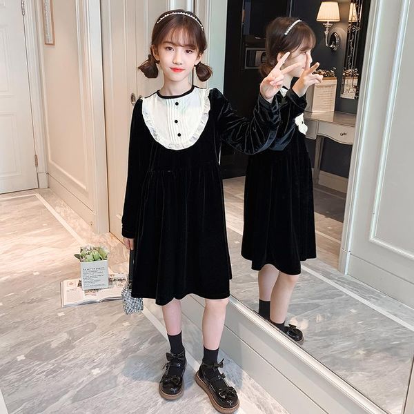 girl's dresses velvet girls dress autumn 2021 kids winter long sleeve children costume teen clothes with cotton lining 5 to 17 years, Red;yellow
girl's dresses velvet girls dress autumn 2021 kids winter long sleeve children costume teen clothes with cotton lining 5 to 17 years, Red;yellow