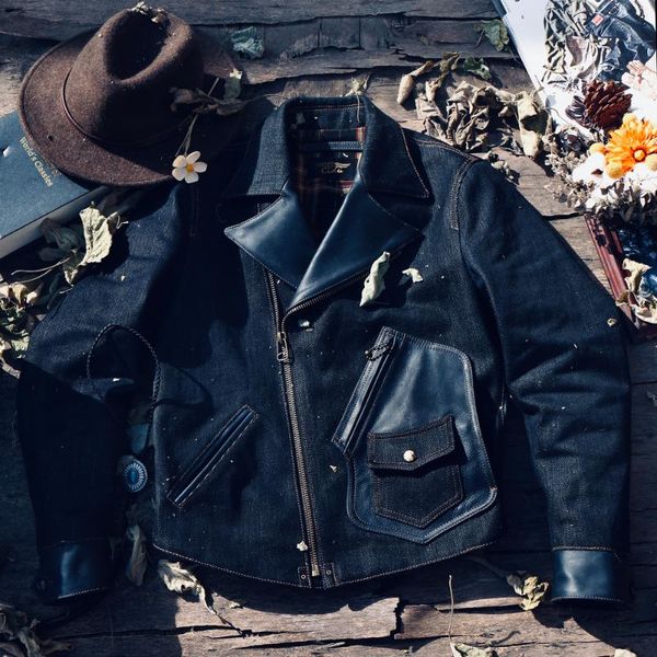 men's jackets cdj-98 read description asian size super genuine italian leather & 22oz denim slim classic stylish jacket, Black;brown
men's jackets cdj-98 read description asian size super genuine italian leather & 22oz denim slim classic stylish jacket, Black;brown