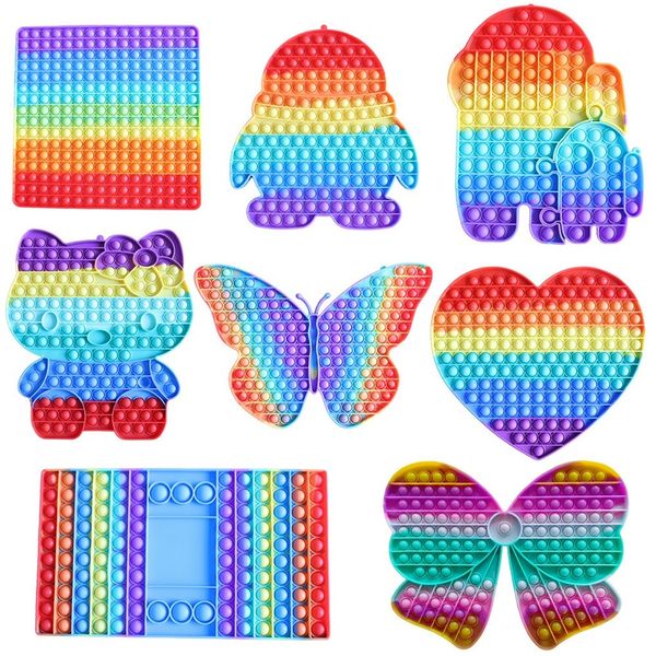 large size 30cm giant big size po fidget reliver stress toy rainbow push bubble simpl dimmer antistress toy children sensory game toy ct23 
large size 30cm giant big size po fidget reliver stress toy rainbow push bubble simpl dimmer antistress toy children sensory game toy ct23