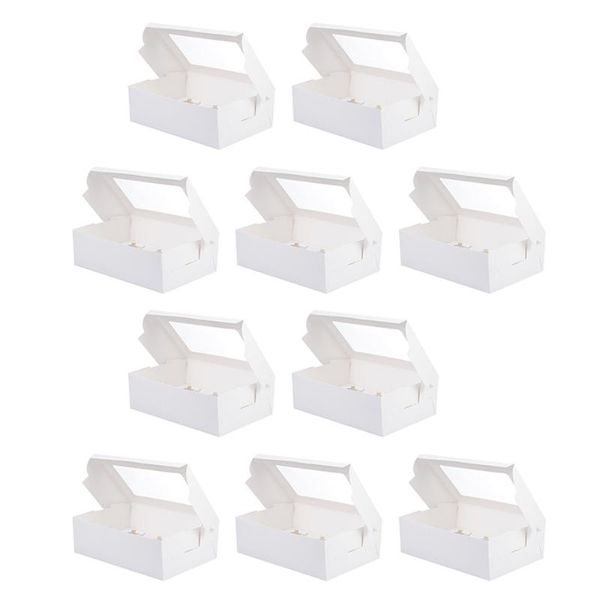 set 10pcs muffin cake boxes paper containers dessert six-grid storage (white) gift wrap
set 10pcs muffin cake boxes paper containers dessert six-grid storage (white) gift wrap