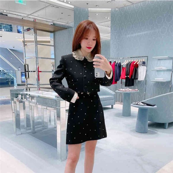 two piece dress runway luxury design fall winter 2021 party clothes rhinestone short jacket high waist a-line mini skirt 2 suit women h54q, White
two piece dress runway luxury design fall winter 2021 party clothes rhinestone short jacket high waist a-line mini skirt 2 suit women h54q, White