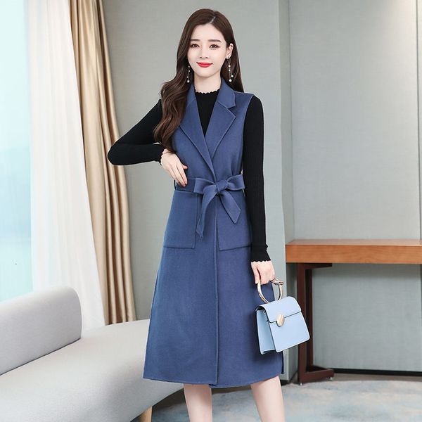 autumn and winter women's mid-length wild clothing wool jacket trend without sleeves bandage blazer vest y1011 e7wj, Black;brown
autumn and winter women's mid-length wild clothing wool jacket trend without sleeves bandage blazer vest y1011 e7wj, Black;brown