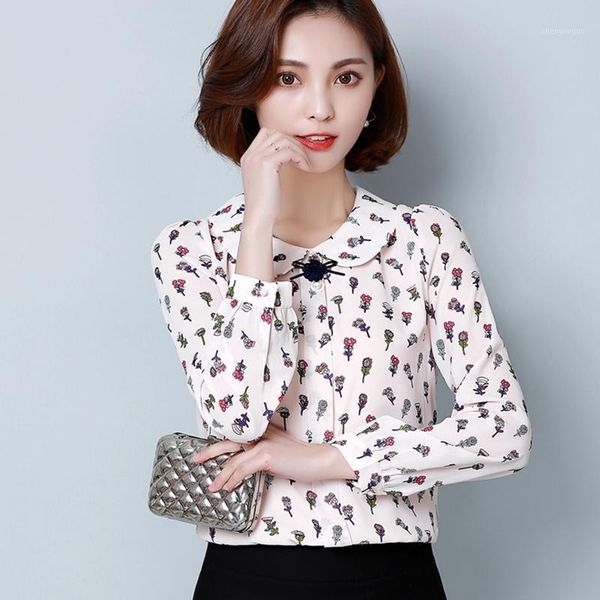 pink print flower shirt women long sleeve chiffon blouse 2021 spring casual woman clothes button womens blouses chemisier femme women's, White
pink print flower shirt women long sleeve chiffon blouse 2021 spring casual woman clothes button womens blouses chemisier femme women's, White
