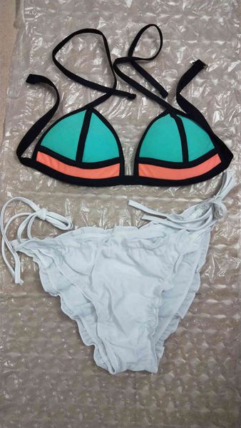 women's swimwear women shirred frill bandage bikinis set halter straps summer beach lace-up swimsuit swimming pool bathing su, White;black
women's swimwear women shirred frill bandage bikinis set halter straps summer beach lace-up swimsuit swimming pool bathing su, White;black