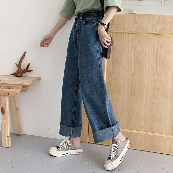 2011BGTEEVER Casual High Waist Loose Women Denim Jeans Streetwear Vintage Long Wide Leg Jeans Pants Female Trousers Capris 2021, Dark blue
2011BGTEEVER Casual High Waist Loose Women Denim Jeans Streetwear Vintage Long Wide Leg Jeans Pants Female Trousers Capris 2021, Dark blue