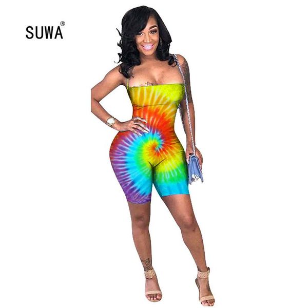 women's jumpsuits & rompers 2021 europeans colorful print fit tight short jumpsuit summer lady spaghetti strap back bandage casual play, Black;white
women's jumpsuits & rompers 2021 europeans colorful print fit tight short jumpsuit summer lady spaghetti strap back bandage casual play, Black;white