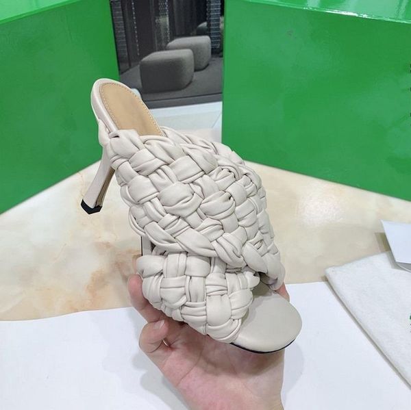 women shoes hand weave genuine leather slippers thin high heels open toe mules slipper ladies design original brand, Black
women shoes hand weave genuine leather slippers thin high heels open toe mules slipper ladies design original brand, Black