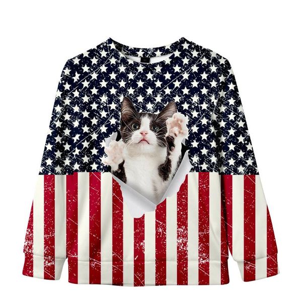 men's hoodies & sweatshirts thin round neck woolen hoodie in spring and autumn festivals the us independence day 3d all - digital print, Black
men's hoodies & sweatshirts thin round neck woolen hoodie in spring and autumn festivals the us independence day 3d all - digital print, Black