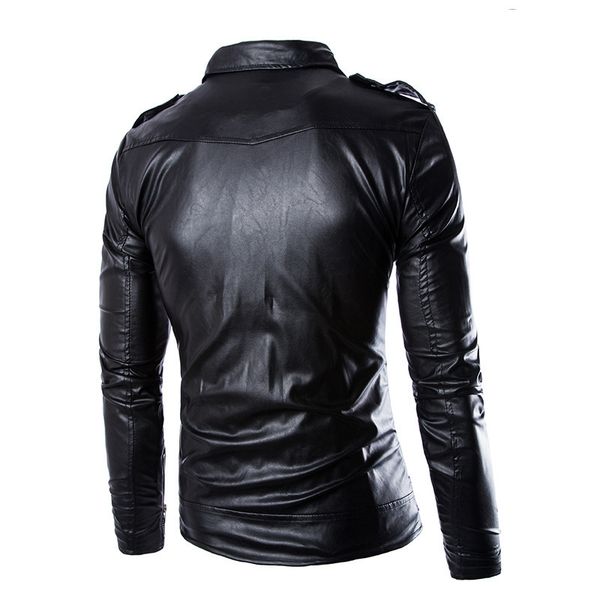 men's leather & faux s jacket fashion motorcycle pu pocket coat lined slim street biker zipper t0ul, Black
men's leather & faux s jacket fashion motorcycle pu pocket coat lined slim street biker zipper t0ul, Black