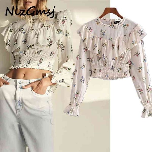 blouse women floral print crop tiered ruffles short fashion ladies shirt female tunic blusa camisa 210628, White
blouse women floral print crop tiered ruffles short fashion ladies shirt female tunic blusa camisa 210628, White