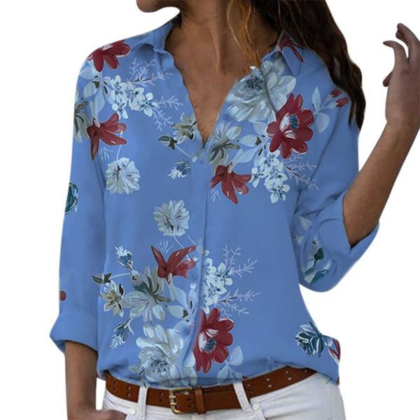 women's blouses & shirts women casual v neck printing button long sleeve shirt blouse camisa feminina manga comprida, White
women's blouses & shirts women casual v neck printing button long sleeve shirt blouse camisa feminina manga comprida, White