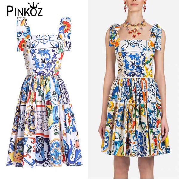 vintage sleeveless floral print summer dress women's runway spaghetti strap party baroque pinted female vestidos 210421, White
vintage sleeveless floral print summer dress women's runway spaghetti strap party baroque pinted female vestidos 210421, White